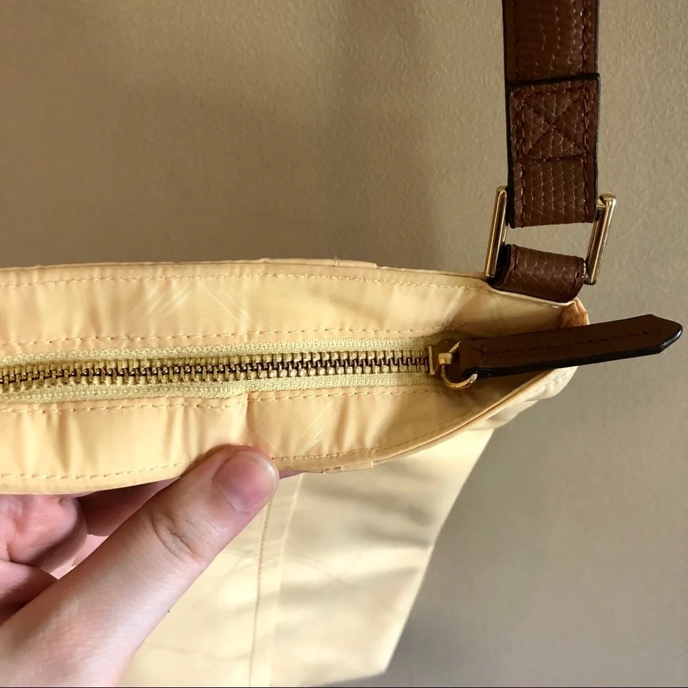 Vera Bradley Rectangular Pale Yellow Adjustable Strap Purse
